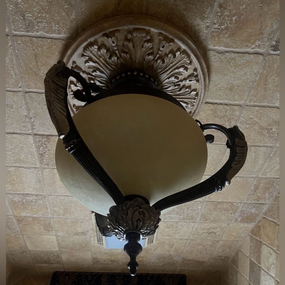 Minka Lavery Classic Mediterranean Semi Flush Mount Oil Rub Bronze Light Fixture